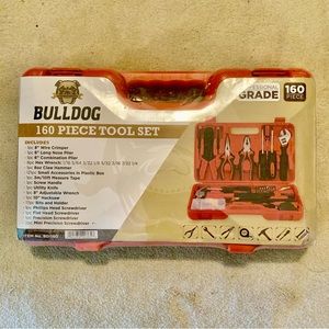 New NIP Bulldog Professional Grade 160 Piece Hand Tool Set in Hard Carry Case